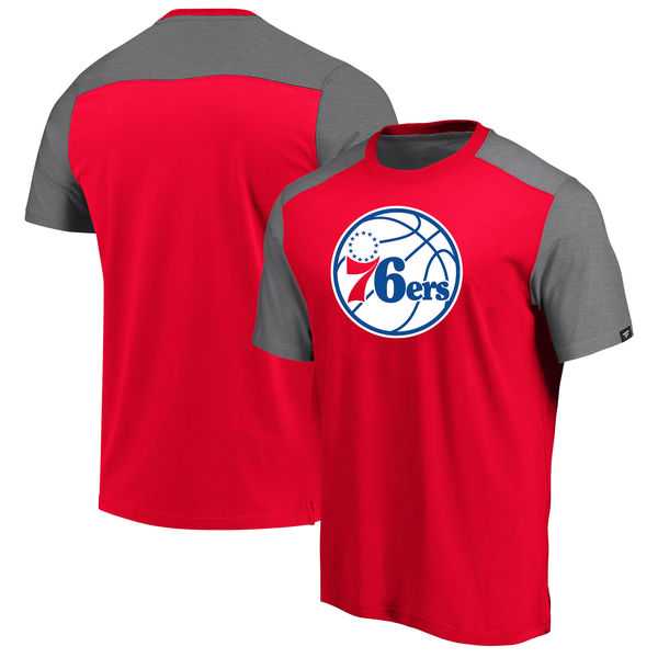 Philadelphia 76ers Fanatics Branded Iconic Blocked T-Shirt Red,We sell and wholesale Philadelphia 76ers Fanatics Branded Iconic Blocked T-Shirt Red on line form chian!
